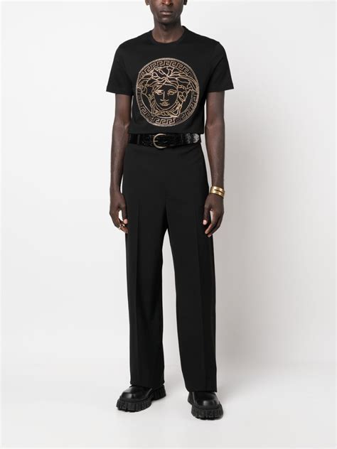 versace medusa red bodysuit|Versace Medusa print t shirt.